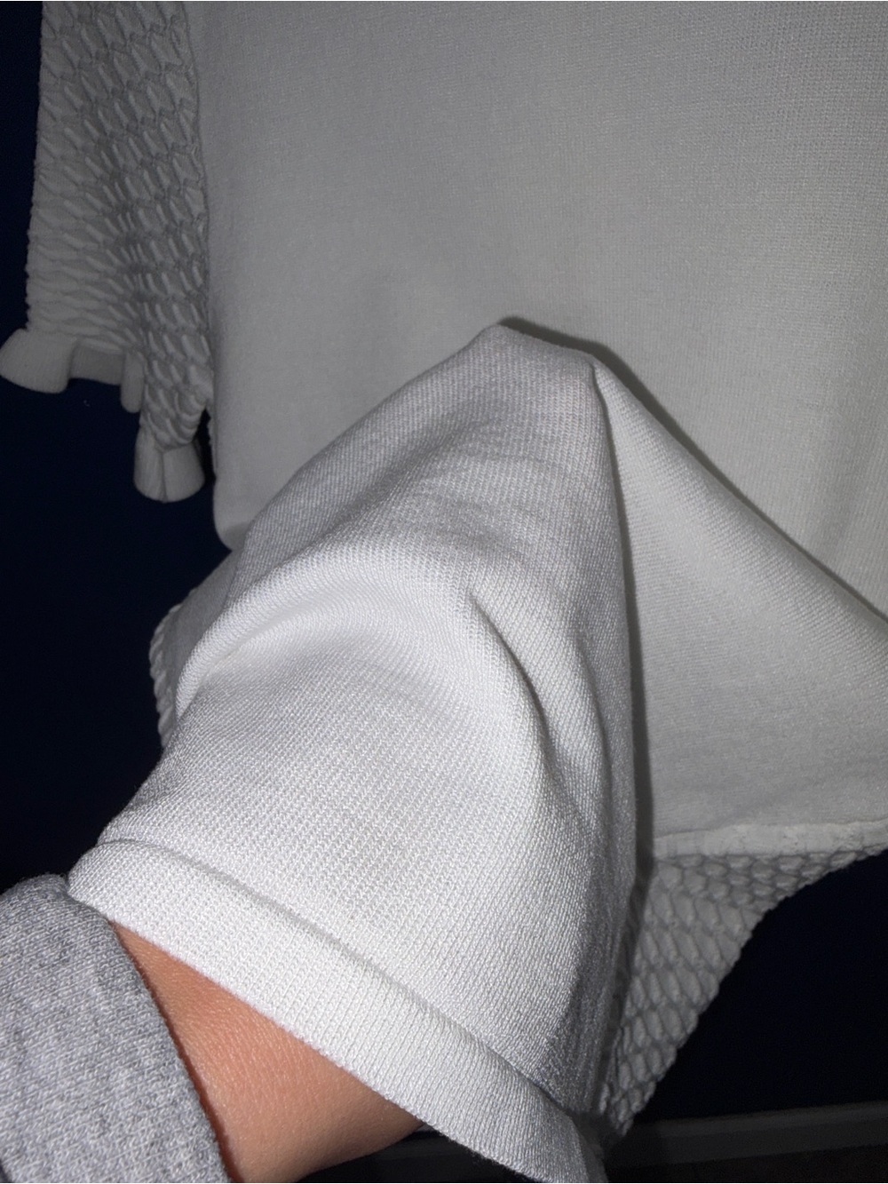 Alice Blue - NWT White Textured Knit Polo Top โ Size Large ๐ค - Picture 16 of 16